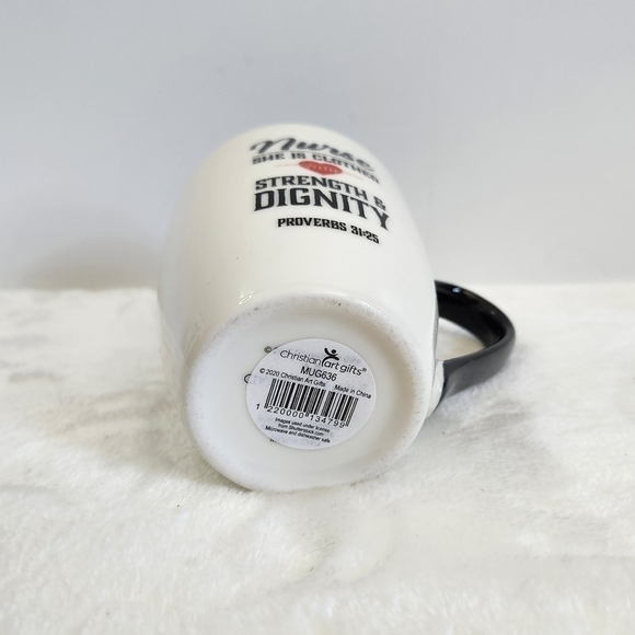 Nib Nurse Strength Dignity White Black Ceramic Coffee Cup Mug 12 Oz - Picture 8 of 12